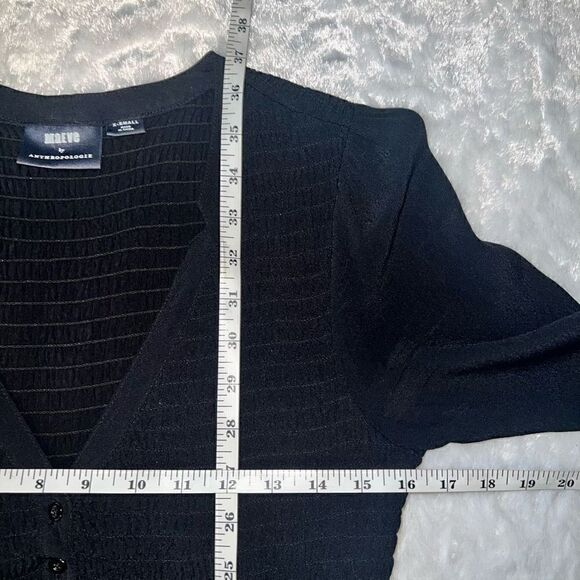 Maeve By Anthropologie Womens Black Knee Length Long Sleeve Masse Dress X-Small - Picture 7 of 7